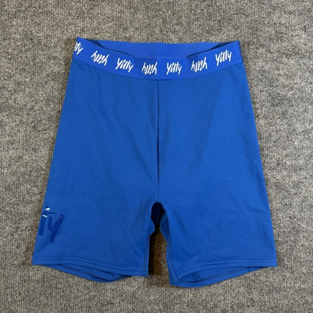 Fabletics‎ Yitty Major Label Shaping High Waist Bike Shorts Blue Womens S